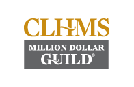 A black and yellow logo for the million dollar guild.